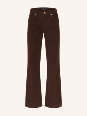 7 For All Mankind Spodnie Bootcut Twisted Dojo Tailorless Z Sztruksu braun