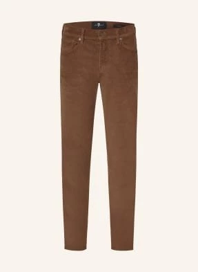 7 For All Mankind Spodnie Sztruksowe Slimmy Slim Straight Fit beige