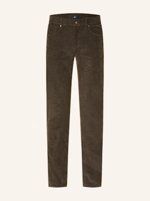 7 For All Mankind Spodnie Sztruksowe The Straight Regular Fit gruen