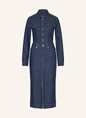 7 For All Mankind Sukienka Jeansowa Halona blau
