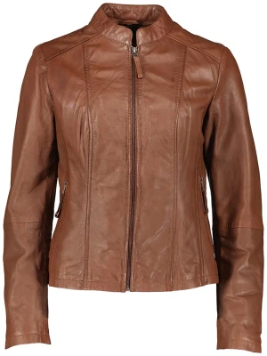 7eleven Skórzana kurtka "Cruz" w kolorze jasnobrązowym rozmiar: 42