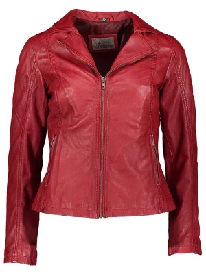 7eleven Skórzana kurtka "Cytta" w kolorze czerwonym rozmiar: 36