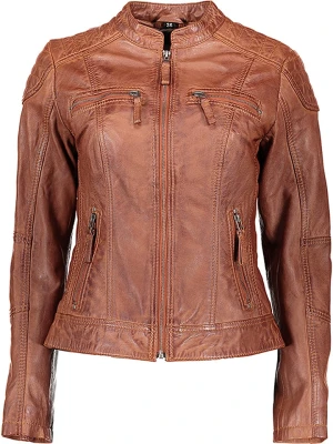 7eleven Skórzana kurtka "Narbon" w kolorze brązowym rozmiar: 38