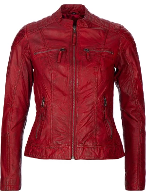 7eleven Skórzana kurtka "Narbon" w kolorze czerwonym rozmiar: 42