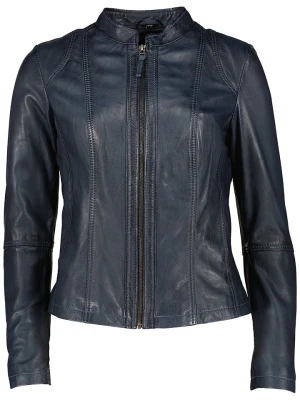 7eleven Skórzana kurtka "Palo" w kolorze granatowym rozmiar: 38