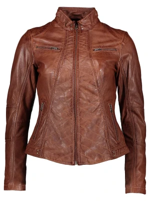 7eleven Skórzana kurtka "Renia" w kolorze karmelowym rozmiar: 44