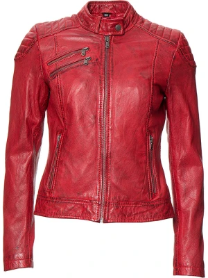 7eleven Skórzana kurtka "Riviera" w kolorze czerwonym rozmiar: 44