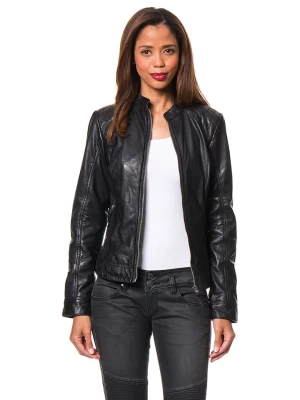 7eleven Skórzana kurtka "Rostock" w kolorze czarnym rozmiar: 46