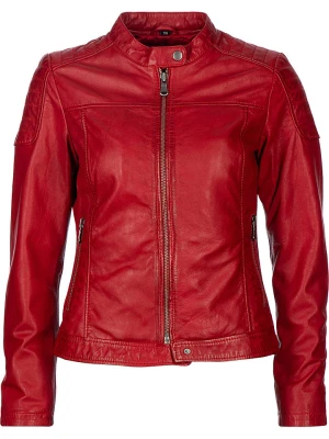 7eleven Skórzana kurtka "Stylla" w kolorze czerwonym rozmiar: 36