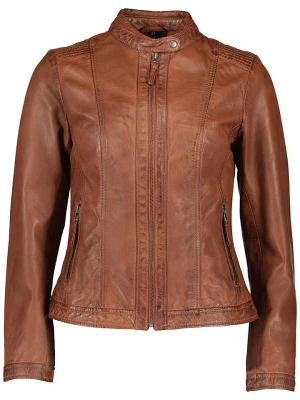 7eleven Skórzana kurtka "Ulla" w kolorze karmelowym rozmiar: 40