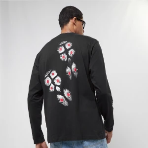 Zdjęcie produktu New Balance 9060 Sole Print Long Sleeve T-Shirt mężczyźni Długie rękawy czarny rozmiar Odzież