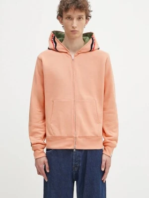 A Bathing Ape bluza bawełniana 2nd shark męska kolor pomarańczowy z kapturem z aplikacją 1K70115006