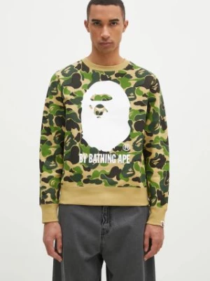 A Bathing Ape bluza bawełniana Abc Camo męska kolor zielony wzorzysta 1K80113008