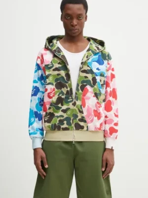 A Bathing Ape bluza bawełniana Abc Camo Patchwork męska kolor multicolor z kapturem wzorzysta 1L30115307