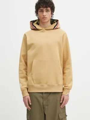 A Bathing Ape bluza bawełniana Abc Camo Shark Pullover męska kolor zielony z kapturem wzorzysta 1L30114009