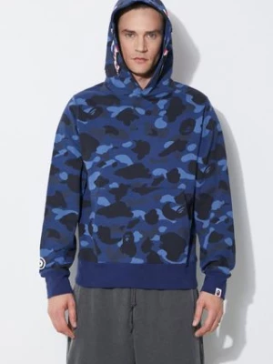 A Bathing Ape bluza bawełniana Color Camo Shark Pullover Hoodie męska kolor granatowy z kapturem wzorzysta 1K30114002