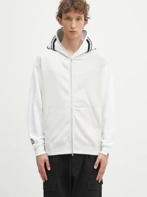 A Bathing Ape bluza bawełniana Shark męska kolor szary z kapturem z aplikacją 1K70115311