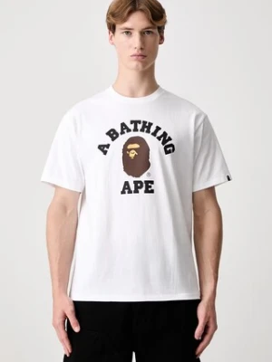 A Bathing Ape College T-shirt oversize bawełniany męski