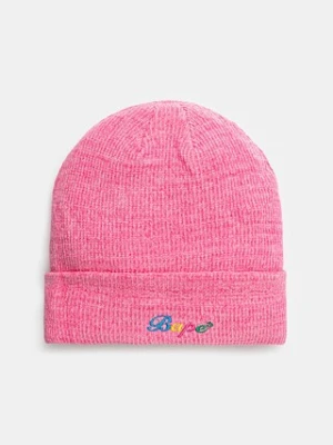 A Bathing Ape czapka BAPE kolor różowy z grubej dzianiny 1K80281002