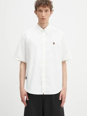 A Bathing Ape koszula One point oxford męska kolor biały relaxed z kołnierzykiem button-down 1L30132301