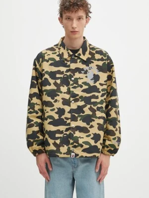 A Bathing Ape kurtka Gore-tex wind stopper męska kolor beżowy przejściowa 1K70140005