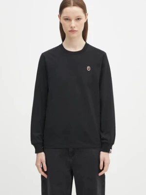 A Bathing Ape longsleeve bawełniany One point damskie kolor czarny 1K80211017