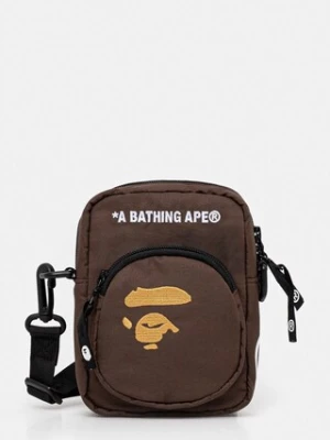 A Bathing Ape saszetka APE head mini bag kolor brązowy 1L30190006
