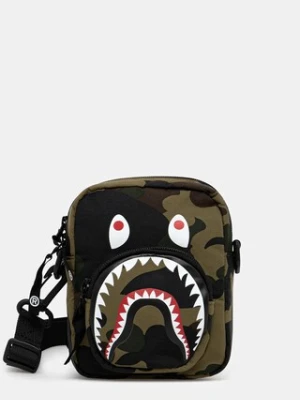 A Bathing Ape saszetka Camo Shark kolor zielony 001SGL301021M