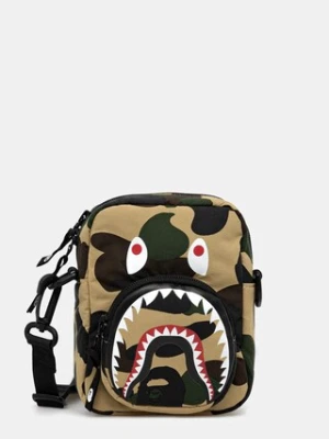 A Bathing Ape saszetka Camo Shark kolor zielony 001SGL301021M