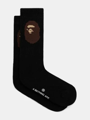 A Bathing Ape skarpetki APE head męskie kolor czarny 1K80184001