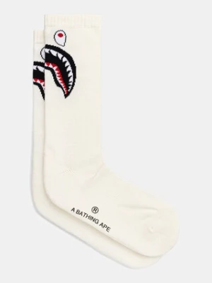 A Bathing Ape skarpetki Shark męskie kolor beżowy 1K80184002