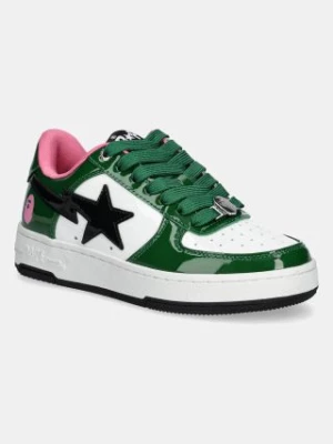 A Bathing Ape sneakersy skórzane BAPE STA #1 L kolor zielony 1K80291301