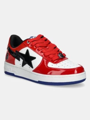 A Bathing Ape sneakersy skórzane BAPE STA #1 M2 kolor czerwony 1K80191301