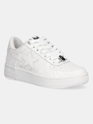A Bathing Ape sneakersy skórzane BAPE STA #3 L kolor biały 1K80291303