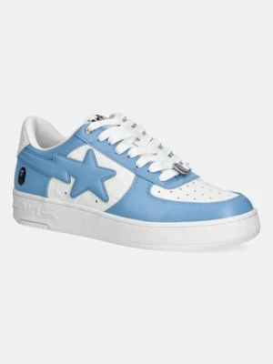 A Bathing Ape sneakersy skórzane BAPE STA #3 męskie kolor niebieski 1L30191305