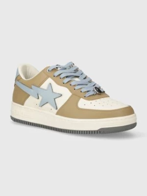 A Bathing Ape sneakersy skórzane Bape Sta #4 M1 kolor beżowy 1J30191011