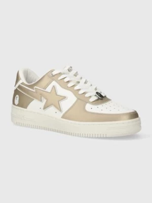 A Bathing Ape sneakersy skórzane Bape Sta #4 M1 kolor złoty 1J80191053