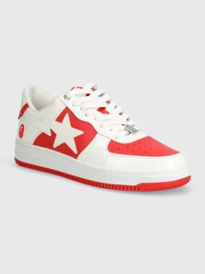 A Bathing Ape sneakersy skórzane Bape Sta #6 M2 kolor czerwony 1K30191328