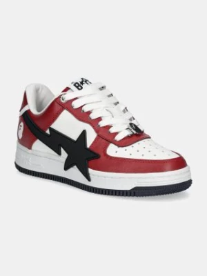 A Bathing Ape sneakersy skórzane STA OS #2 L kolor czerwony 1K70291309