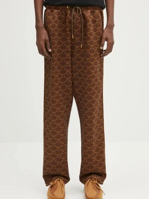 A Bathing Ape spodnie dresowe College Monogram Relaxed Fit męskie kolor brązowy wzorzyste 1L30152311