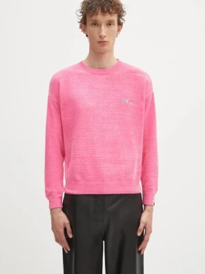 A Bathing Ape sweter BAPE chenille kolor różowy 1K80220003