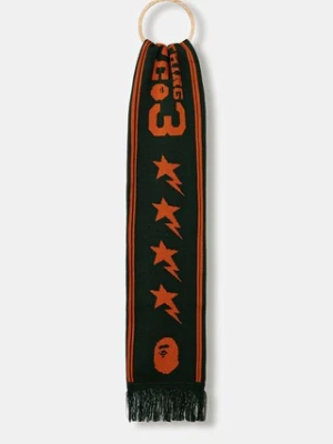 A Bathing Ape szalik z domieszką wełny Jacquard kolor zielony wzorzysty 1K80182011