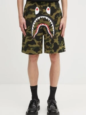 A Bathing Ape szorty bawełniane Camo Shark