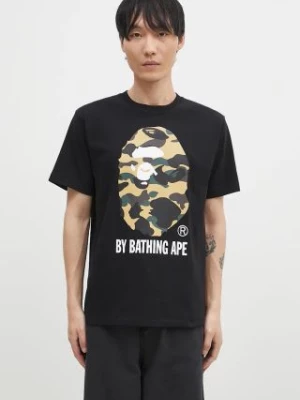 A Bathing Ape t-shirt bawełniany 1ST CAMO BY BATHING APE TEE męski kolor czarny z nadrukiem 1K80110012