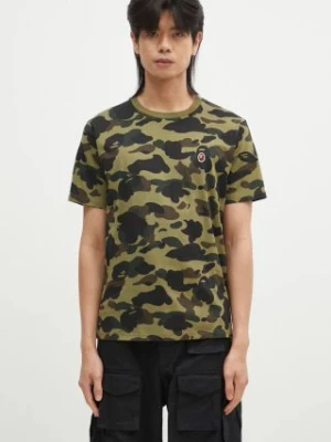 A Bathing Ape t-shirt bawełniany 1ST CAMO ONE POINT TEE męski kolor zielony wzorzysty 1K80109006