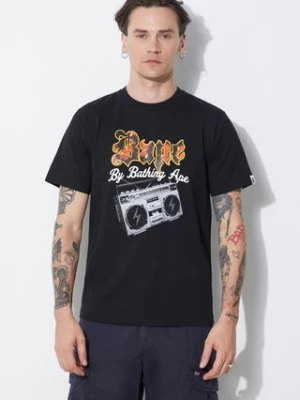 A Bathing Ape t-shirt bawełniany Bape Boombox Tee M męski kolor czarny z nadrukiem 1J80110044