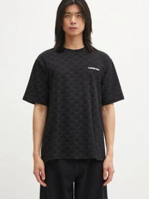 A Bathing Ape t-shirt bawełniany College Monogram Logo męski kolor czarny wzorzysty 001CSL301316M