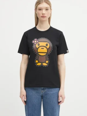 A Bathing Ape t-shirt bawełniany Crystal Stone Big Baby Lisa damski kolor czarny 2L30210025