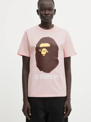 A Bathing Ape t-shirt bawełniany damski kolor różowy 001TEL302002L