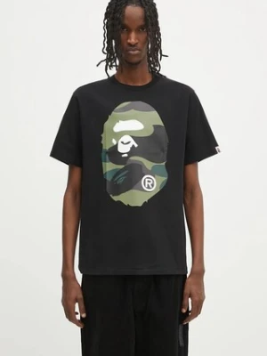 A Bathing Ape t-shirt bawełniany Giant 1St Camo Big Ape Head męski kolor czarny wzorzysty 1L30110015